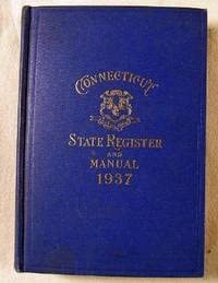 Hardcover State of Connecticut Register and Manual 1937 Book