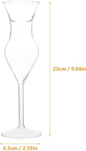 Image of Lady Shaped Wine Glass Set | Femme Figure Cocktail Glass Set - Bold & Sexy Designer Glassware 180 ml Set of (2)