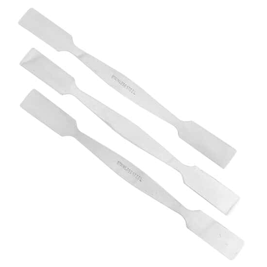 Miniatura 2 de Espátulas de laboratorio de níquelSS con extremos redondeados planos de 1.63 pulgadas paquete de 3