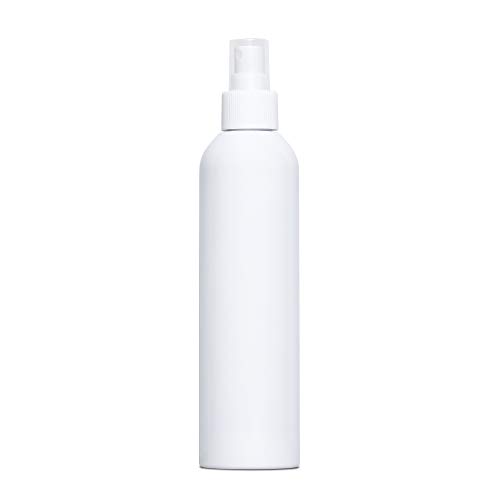 8oz White Plastic Refillable PET Cosmo Spray Bottles - BULK quantities available - (BPA-Free) with White Fine Mist Atomizer Spray Caps (36 Pack)