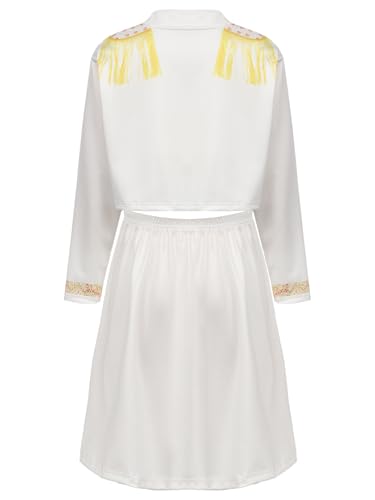 Kids Girls 3Pcs Long Sleeve Outerwear and Vest Bottoms Popular Singer Demon Stage Performance Outfits4