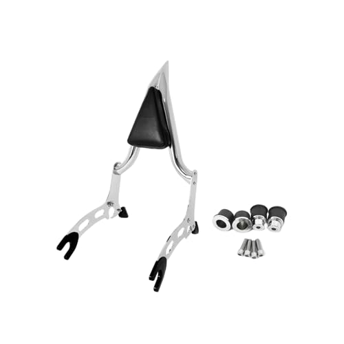 Sissy Bar Passend für Indian Chief Super Chief Sport Chief Bobber Motorrad Rückenlehne Sissy Bar mit Gepäckträger Sozius-Rückenlehne(Chrome with Spools)