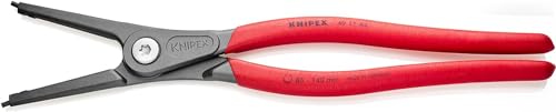 Knipex Pinza Di Precisione Per Anelli Di Sicurezza Per Anelli Di Sicurezza Esterni Su Alberi Bonderizzata Grigia, Rivestiti In Resina Sintetica Antiscivolo 320 Mm, 49 11 A4 - 2