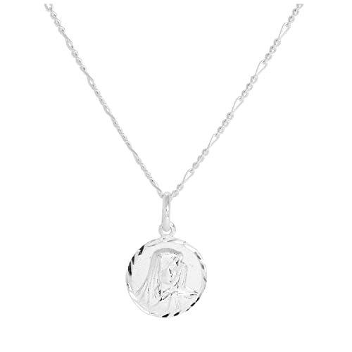 jewellerybox Pendentif Vierge à l'enfant en argent sterling sur chaîne de 14 pouces