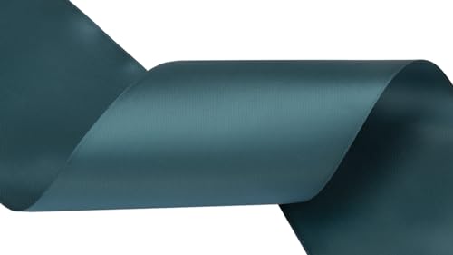 Zofrud Teal Satin Ribbon 100mm x 9 Meters - Large Ribbon Ideal for Bows, Gift Wrapping, Flower Bouquet, and Crafts - Image 3