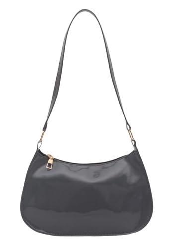 Image of Patent Leather Clutch Purse Shiny Evening Handbags for Women Armpit Shoulder Bag MINI Hobos