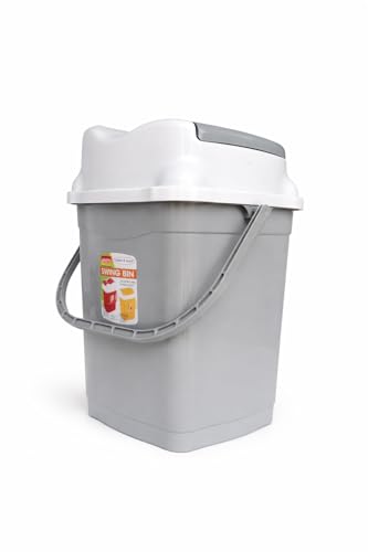 Image of ARISTO Utility Plastic Swing Lid Dustbin 28 LTR (Grey)