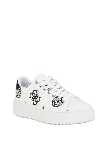 Guess Women's Denesa Sneaker, 7 M US, White 145, 40 EU