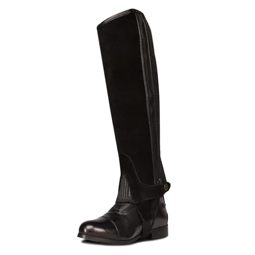 Demi-chaps daim côtelé femme Ovation noir offrant adhérence et souplesse