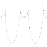 LIFKOME Metal Mask Chain and Eyeglasses Chain 2pcs Set, Non-slip Metal Glasses Holders in Gold and Silver, Face Mask Rope for Women and Men, Lightweight Fashion Sunglasses Lanyard