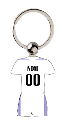 Porte Clé Football Réal Madrid Maillot Domicile 2022 2023 Personnalisable