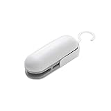 Sellador y cortador de calor 2 en 1: adopta un diseño de doble función, que es a la vez una máquina de sellado y una máquina de apertura. Simplemente presiona y tira del mini cortador de alimentos a través de la bolsa, abre las bolsas en cuestión de segundos, conveniente y práctico.