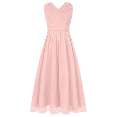 CHICTRY Girls' Beaded Chiffon Dress for Weddings Cover