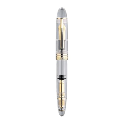 Stylo plume en ébonite et acrylique cristal à grande capacité d'encre
