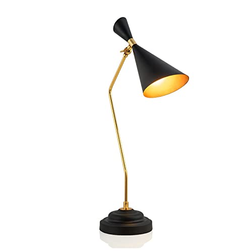 CEKUXPS Horn Shape Desk Lamp, Vintage Adjustable Goose Neck Swing