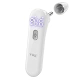 FDK Ear Thermometer for Adults and Kids, FSA Eligible Digital Accurate Ear and Forehead Thermometer Medical Grade with Fever Alarm, 1 Second Fast Reading LED Clear Display Silent Mode