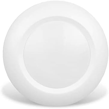 JULLISON 6 Inch LED Low Profile Recessed & Surface Mount Disk Light, Round, 15W, 900 Lumens, 5000K Daylight White, CRI80, Driverless Design, Dimmable, cETLus Listed, White(1 Pack)