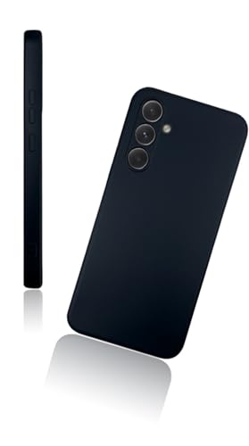 Black Phone Case, Liquid Silicone TPU, Slim Flexible Shockproof Cover with Raised Lips, Anti-Scratch Lining for 6.4-Inch Phone, 360-Degree Protection, Soft Snap-On Case for Daily Use