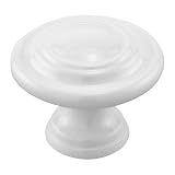 Prime-Line N 7439 Bi-Fold Door Knob – Wide Base, Large Diameter Door Knob For Easy Gripping, Replace Old or Unsightly Knobs, 1-11/16 in. Outside Diameter, Diecast, Classic White Finish (Single Pack)