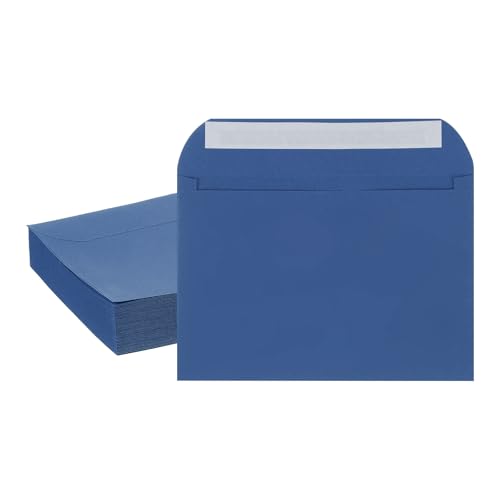 Enveloppes d'invitation bleu marine 19,1x14,9 cm PATIKIL auto-adhésives | Lot de 50