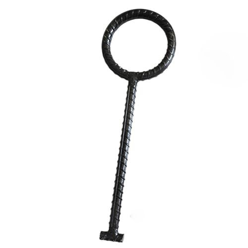 WDJBPSH Steel Manhole Cover Hook with Round Handle, Black Yard Road Drain Grate Lifter, Heavy-Duty Lids Pullers for Moving Lifting and Pulling (Color : Dia-12mm, Size : 50cm/19.6in)
