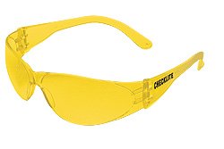 Crews Checklite Safety Glasses Amber Coated 12 PACK