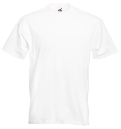 T-shirt Fruit of the Loom blanc Super Premium coton lourd XL