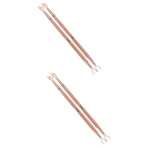 Gogogmee 2sets Nail Pusher Cuticle Nipper Set Cuticle Pusher Grip Stainless Steel Nail Art Tools for Gel Polish Professional Manicure Supplies 2pcs*2