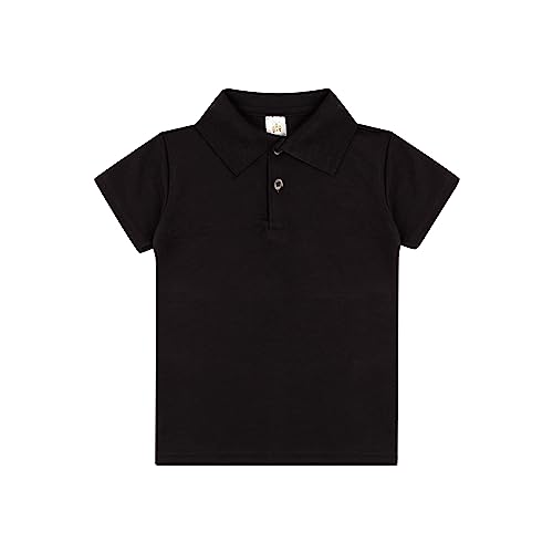 Camisa Gola Polo Infantil Menino Básica Lisa Manga Curta Masculina - 2 A 10 Anos Algodão Casual Bebe