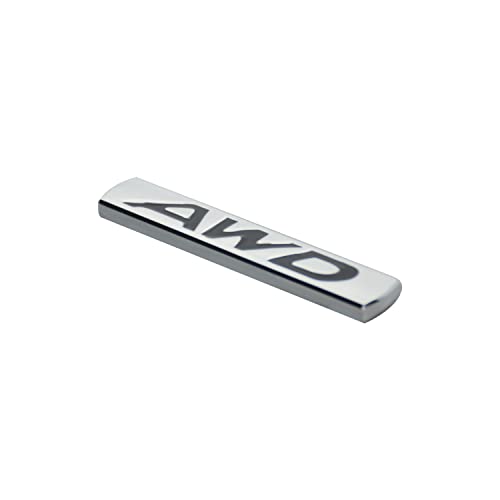 Emblema AWD de metal 3D cromado negro para la puerta trasera de tu coche 3