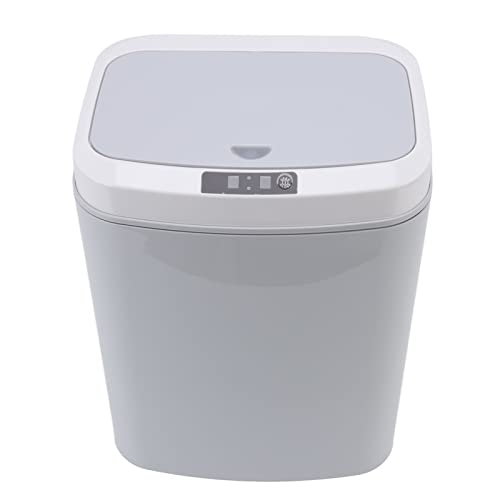 Poubelle à capteur intelligent double induction stéréo grise automatique