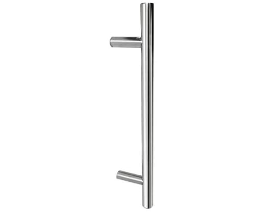 Image of KOOPLES HARDWARE 25mm Guardsman Pull Handles Grade 304 Stainless Steel Brushed Finish – Bolt Through Fixing for Commercial Doors (Satin Stainless Steel, 1000x25x900mm)