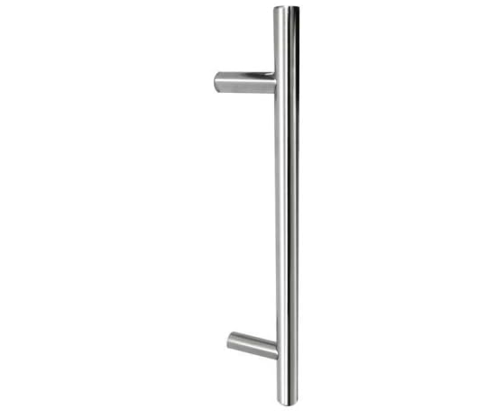 KOOPLES HARDWARE 25mm Guardsman Pull Handles Grade 304 Stainless Steel Brushed Finish – Bolt Through Fixing for Commercial Doors (Satin Stainless Steel, 400x25x300mm)