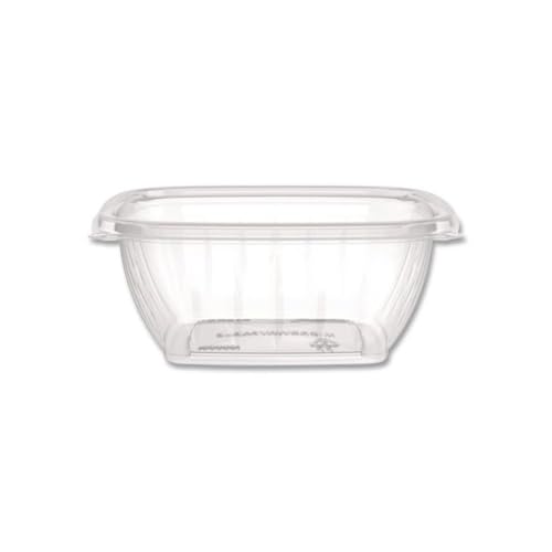 DART DCCC12SB 8.5 x 8.5 x 2.64 in. 12 oz Square Plastic Bowls Clear