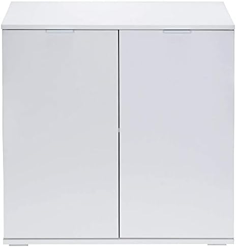 Deuba Cabinet Cupboard Chest Of Drawers Alba Storage Unit with Doors Sideboard for Bedroom Kitchen Bathroom White