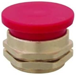 Clippard PC-5M-RD Mushroom Captivated Push Button, 30 mm, Red