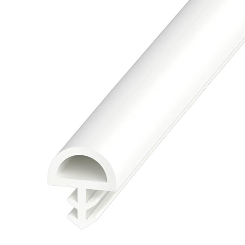 Junta para puerta, estanqueidad para puertas de habitaciones contra corrientes de aire, junta de aislamiento acústico para puertas Fenste (blanco, 8 x 5 mm, 5 m)
