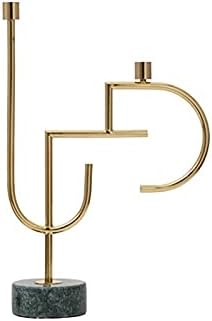 candle-holder Stainless Steel Marble Candle Holder Modern Minimalist Wedding Banquet Table Decoration Living Room Bedroom Home Decoration Decoration candlestick