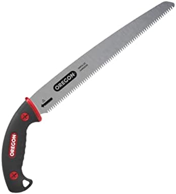 Oregon 12″ Straight Manual Saw, Japanese High Carbon Steel, Stainless Steel for Pruning, Felling and Cutting, Straight Blade with Safety Case (600138)
