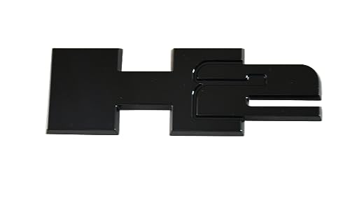 Image of 1pc H2 Rear Liftgate Door Nameplate 3D Badge Emblems Replacement for 2003-2009 Hummer H2 (Black)