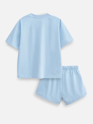 Image of Nap Chief Kids Cotton Disney Character Co ord Set for Girls, T Shirt and Shorts for Casual Wear