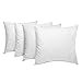 Price comparison product image E4Emporium Cushion Inner Pads 16 x 16 (40cm x 40cm) - Hypoallergenic Pillow Inserts (Pack of 4) - Hollowfibre Square Cushion Stuffer for Sofa Couch & Bed Cushions - White