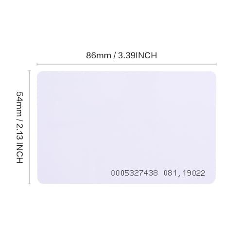 100 PCS RFID ID Cards Token Tag Key Card for Entry Access Control for Door Access Control Contactless 125kHz 0.8mm Thick Read Only (100 PCS RFID ID Cards)