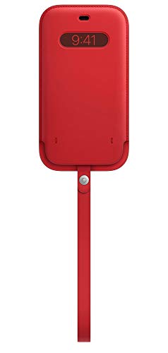 Photo 1 of Apple Leather Sleeve with MagSafe (for iPhone 12 Pro Max) - (Product) RED