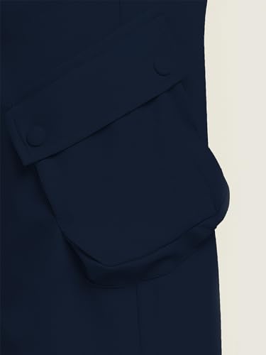 Image of Fashion Women's Casual Cargo Pants Flared High Waist Relaxed Fit Stretchable Parallel Trousers