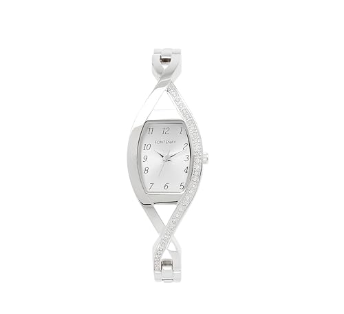 Montre Dame Acier FONTENAY Elisa en métal argenté brillant FPB00201