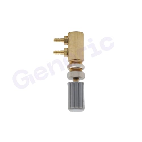 Image of 3mm Dental Chair Water Control Regulator Valve with 2 Parallel Nipples - Metal Water Pressure Regulating Valve Nozzle, Oral Cleaning Hose Turbine Switch Replacement Spare Part