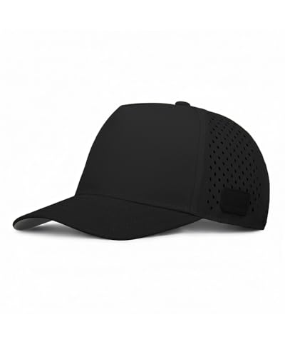 Image of Zylioo XXL Laser Vented Trucker Hat for Big Heads, Flat Bill Cap | Generous 2XL Fit-Airy cutout panels and a straight visor give larger head shapes cooler comfort for sunny rounds.