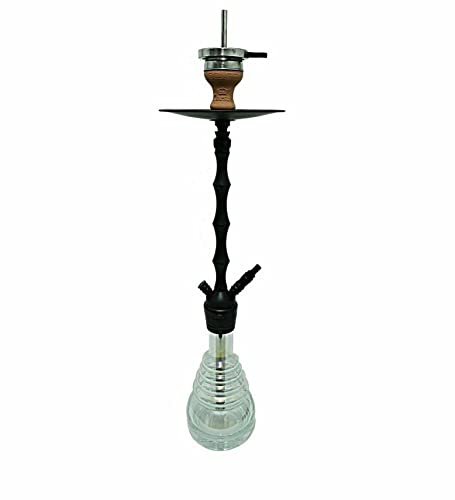 Caesar Shisha Set I Captain I 72 cm I Aluminium I 2 x Schlauchanschluss Schliff mit Endstücken I Klickverschluß I…