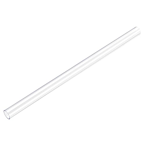 Image of uxcell Rigid Round Clear Tubing 20mm(3 /4'') ID x 21mm(13 /16'') OD x 1.64Ft Length Plastic Tube